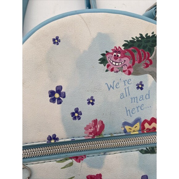Loungefly Mini Backpack Disney  Alice in Wonderland  light blue flower print main image 9